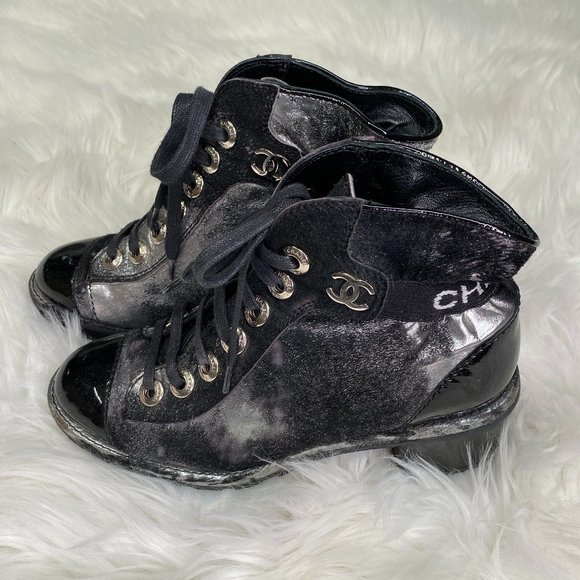 Chanel Silver Combat Bootie - Picture 3 of 13